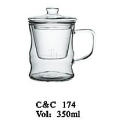 Heat Resistant Borosilicate Glass Teapot with Infuser, Glassware Factory Glass Teapot Set